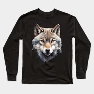 watercolor Wolf Long Sleeve T-Shirt